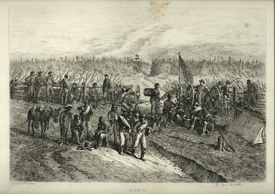 Soldiers Waiting on the Front Lines by Edwin Austin Forbes